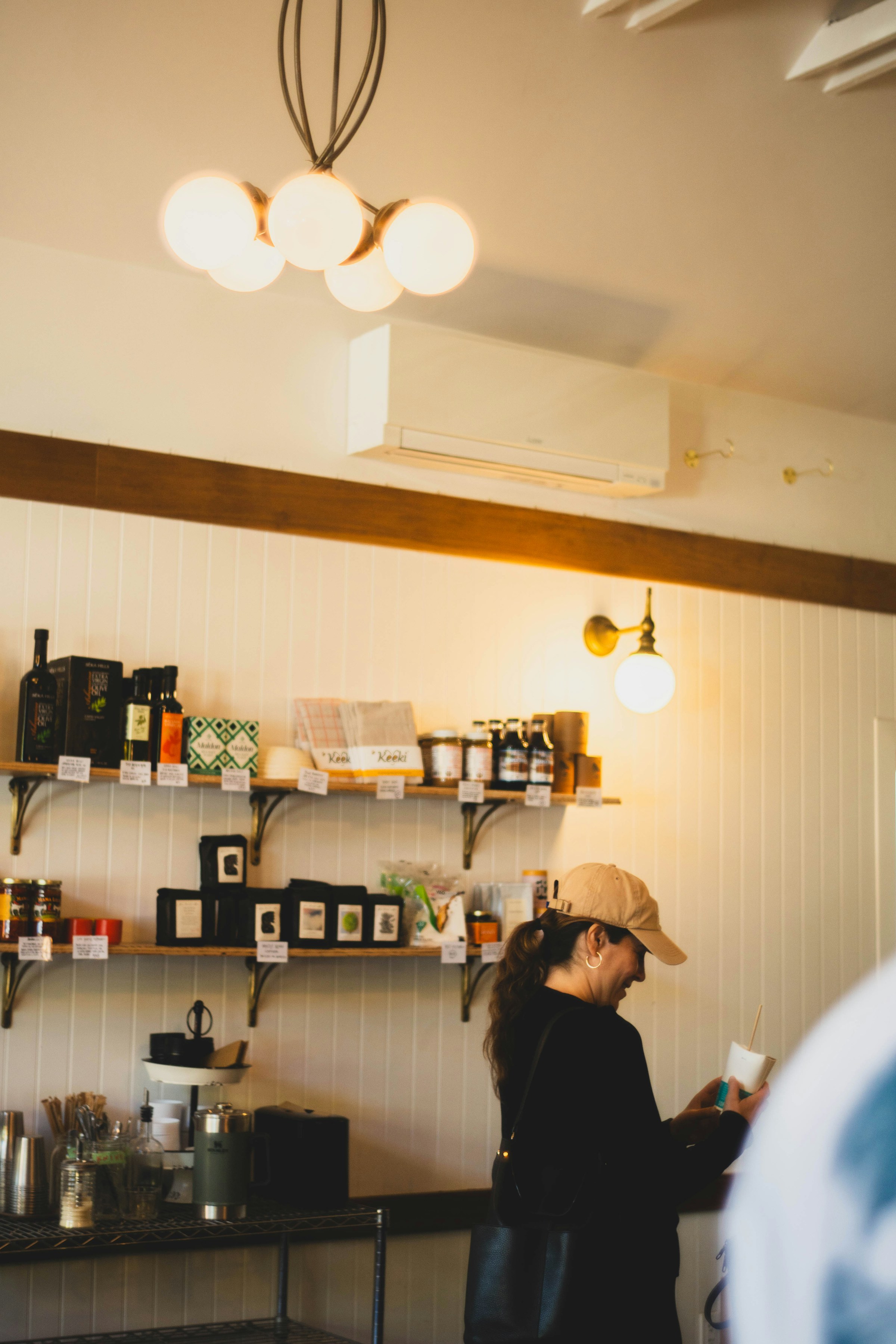 Customer shopping inside a local retail store