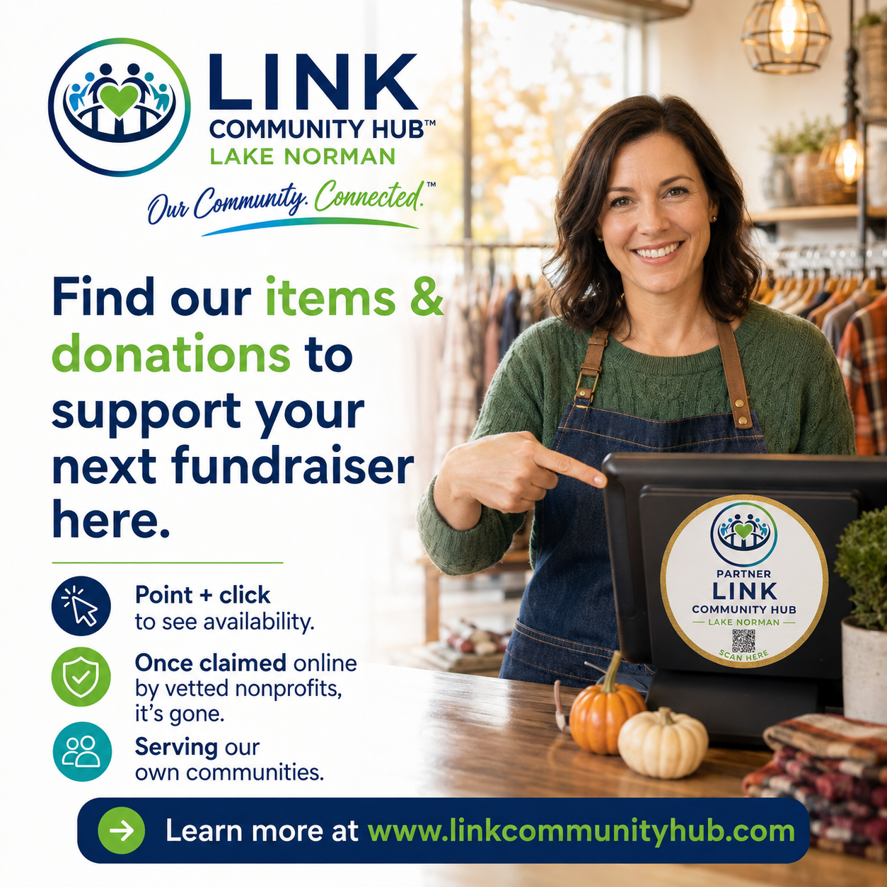 LINK Community Hub Resource Exchange business giving example
